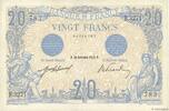 FRANCE 20 Francs BLEU FRANCE 20 Francs BLEU 1912 XF- -