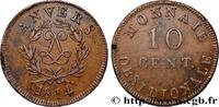 FRANCE 10 cent. Anvers au double L, frappe de l’atelier d LOUIS XVIII Anvers 1814 (35mm, 25,78g, 6h) -