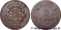 FRANCE 5 cent. Anvers au double L, frappe de l’arsenal de LOUIS XVIII Anvers 1814 (30mm, 15,46g, 6h) -