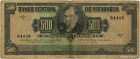 NICARAGUA 500 Cordobas NICARAGUA 500 Cordobas 1962 G -