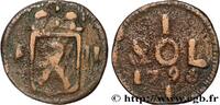 LUXEMBOURG 1 Sol emblème frappe au nom de François II (monnai LUXEMBOURG 1796 (30mm, 16,74g, 6h) -