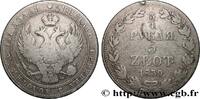 POLAND 5 Zlotych - 3/4 Rouble administration russe aigle POLAND Varsovie 1839 (33mm, 15,21g, 12h) -