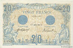 FRANCE 20 Francs BLEU FRANCE 20 Francs BLEU 1913 AU -