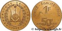 DJIBOUTI 1 Franc 50e anniversaire DJIBOUTI Paris 1999 (41mm, 31,31g, 6h) -