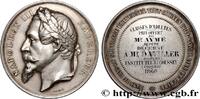 FRANCE Médaille, Cours pour adultes, offert par le député ENSEIGNEMENT 1868 (50,5mm, 64,05g, 12h) -