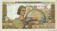 FRANCE 10000 Francs GÉNIE FRANÇAIS FRANCE 10000 Francs GÉNIE FRANÇAIS 1955 VF+ -