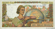 FRANCE 10000 Francs GÉNIE FRANÇAIS FRANCE 10000 Francs GÉNIE FRANÇAIS 1955 VF+ -