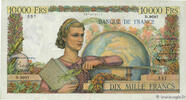 FRANCE 10000 Francs GÉNIE FRANÇAIS FRANCE 10000 Francs GÉNIE FRANÇAIS 1955 F+ -