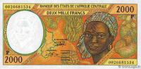 CHAD 2000 Francs type 1993P CHAD 2000 Francs type 1993P 2000 UNC -