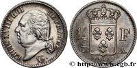 FRANCE 1/4 franc Louis XVIII LOUIS XVIII Paris 1824 (15mm, 1,26g, 6h) -