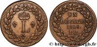 FRANCE Un décime à l’L couronnée, Refrappe LOUIS XVIII Strasbourg 1814 (32mm, 21,69g, 6h) -