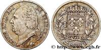 FRANCE 1 franc Louis XVIII LOUIS XVIII Lyon 1824 (23mm, 4,96g, 7h) -