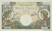 FRANCE 1000 Francs COMMERCE ET INDUSTRIE FRANCE 1000 Francs COMMERCE ET INDUSTRIE 1944 AU+ -