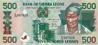 SIERRA LEONE 500 Leones SIERRA LEONE 500 Leones 1995 UNC -