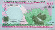 RWANDA 500 Francs RWANDA 500 Francs 1998 UNC -