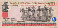 RWANDA 5000 Francs RWANDA 5000 Francs 1998 UNC -