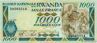 RWANDA 1000 Francs RWANDA 1000 Francs 1988 UNC -