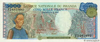 RWANDA 5000 Francs RWANDA 5000 Francs 1988 UNC -