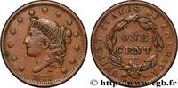 UNITED STATES OF AMERICA 1 Cent Liberté “Matron Head” modifié UNITED STATES OF AMERICA 1837 (27,5mm, 10,46g, 6h) -