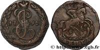 RUSSIA - CATHERINE II 1 Denga (1/2 Kopeck) RUSSIA - CATHERINE II Ekaterinbourg 1795 (21mm, 4,45g, 12h) -
