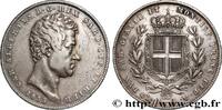 ITALY - KINGDOM OF SARDINIA 5 Lire Charles Albert ITALY - KINGDOM OF SARDINIA Gênes 1835 (37mm, 24,87g, 6h) -
