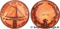 FRANCE Médaille, Cercle de la voile NAUTISME - SPORT ET PLAISANCE 1878 (50mm, 63,70g, 12h) -