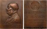FRANCE Plaquette, Stéphane Jousselin, conseiller municipa CONSEIL GÉNÉRAL, DÉPARTEMENTAL OU MUNICIPAL - CONSEILLERS 1925 (67,5mm, 107,19g, 12h) -
