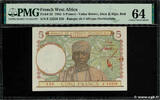 FRENCH WEST AFRICA (1895-1958) 5 Francs FRENCH WEST AFRICA (1895-1958) 5 Francs 1943 UNC- -