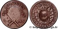 LOUIS XV THE BELOVED 3 Sous 9 Deniers ou 1/4 d’esqualin contremarqué RF LOUIS XV THE BELOVED Paris 1767 (28mm, 12,95000g, 6h) -