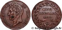 MONACO - HONORE V 5 Centimes petite tête en cuivre rouge MONACO - HONORE V Monaco 1837 (28,3mm, 9,40g, 6h) -