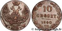 POLAND 10 Groszy administration russe POLAND Varsovie 1840 (19mm, 2,79g, 12h) -