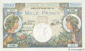 FRANCE 1000 Francs COMMERCE ET INDUSTRIE FRANCE 1000 Francs COMMERCE ET INDUSTRIE 1940 AU+ -
