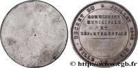 FRANCE Médaille, Commission municipale et départementale, CONSEIL GÉNÉRAL, DÉPARTEMENTAL OU MUNICIPAL - CONSEILLERS (1848) (49,5mm, 18,40g, 12h) -