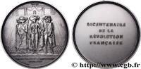 FRANCE Médaille, Bicentenaire de la Révolution, Convocati RÉVOLUTION FRANÇAISE Monnaie de Paris 1989 (76,5mm, 224,88g, 12h) -