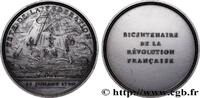 FRANCE Médaille, Bicentenaire de la Révolution, 14 Juille RÉVOLUTION FRANÇAISE Monnaie de Paris 1989 (77mm, 233,24g, 12h) -