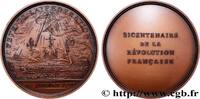 FRANCE Médaille, Bicentenaire de la Révolution, 14 Juille RÉVOLUTION FRANÇAISE Monnaie de Paris 1989 (76,5mm, 228,36g, 12h) -