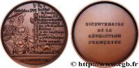 FRANCE Médaille, Bicentenaire de la Révolution, La Conven RÉVOLUTION FRANÇAISE Monnaie de Paris 1987 (76,5mm, 237,72g, 12h) -
