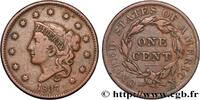 UNITED STATES OF AMERICA 1 Cent Liberté “Matron Head” modifié UNITED STATES OF AMERICA Philadelphie 1837 (27,5mm, 10,93g, 6h) -