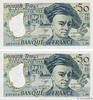 FRANCE 50 Francs QUENTIN DE LA TOUR Consécutifs FRANCE 50 Francs QUENTIN DE LA TOUR Consécutifs 1990 UNC -