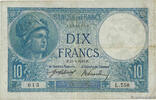 FRANCE 10 Francs MINERVE FRANCE 10 Francs MINERVE 1916 F+ -