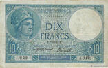 FRANCE 10 Francs MINERVE FRANCE 10 Francs MINERVE 1917 F -