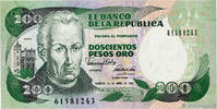 COLOMBIA 200 Pesos Oro COLOMBIA 200 Pesos Oro 1991 UNC- -