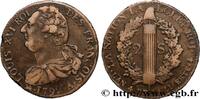 FRANCE 2 sols dit au faisceau, type FRANÇOIS LOUIS XVI Paris 1792 (33mm, 21,38g, 6h) -