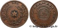PARAGUAY 4 Centesimos 1870 PARAGUAY Heaton 1870 (35mm, 19,64g, 6h) VZ 794.88 元 含税 ＋  150.61 元 运费