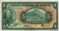 BOLIVIA 5 Bolivianos BOLIVIA 5 Bolivianos 1928 UNC- -