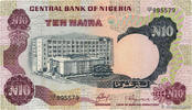 NIGERIA 10 Naira NIGERIA 10 Naira 1973 VF+ -
