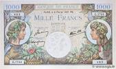FRANCE 1000 Francs COMMERCE ET INDUSTRIE FRANCE 1000 Francs COMMERCE ET INDUSTRIE 1941 VF+ -