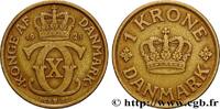 DENMARK 1 Krone Christian X DENMARK Copenhague 1925 (25,5mm, 6,39g, 12h) -