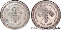 FRANCE Médaille, Bicentenaire de la Révolution Française RÉVOLUTION FRANÇAISE Puiforcat 1989 (71,5mm, 286,43g, 12h) -