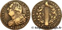 FRANCE 2 sols dit au faisceau, type FRANÇOIS LOUIS XVI Metz 1792 (32,5mm, 22,46g, 6h) -